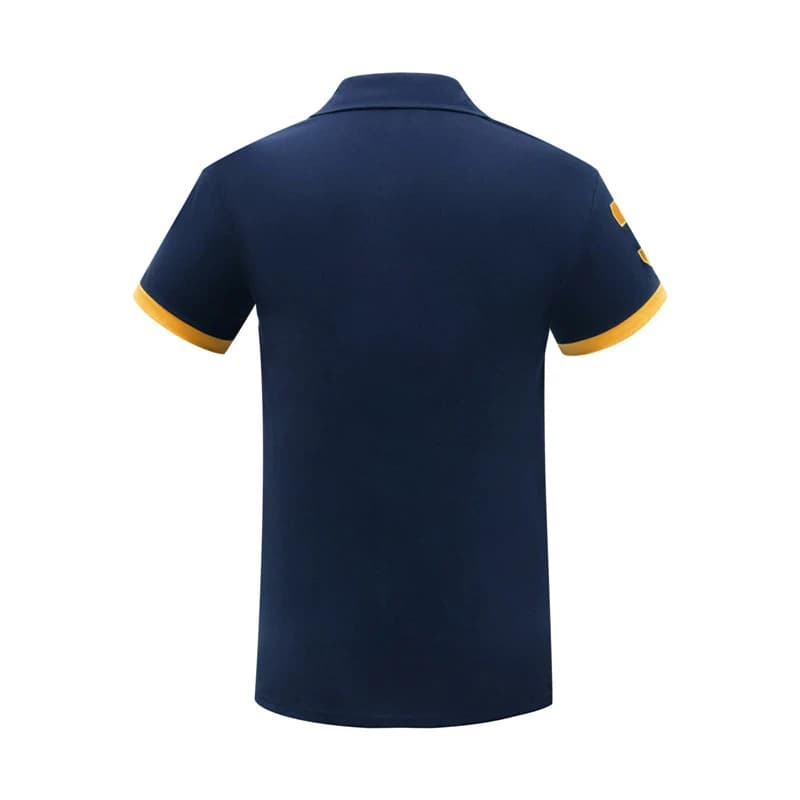 Europe size Summer Short Sleeve Solid Polo Shirt hover