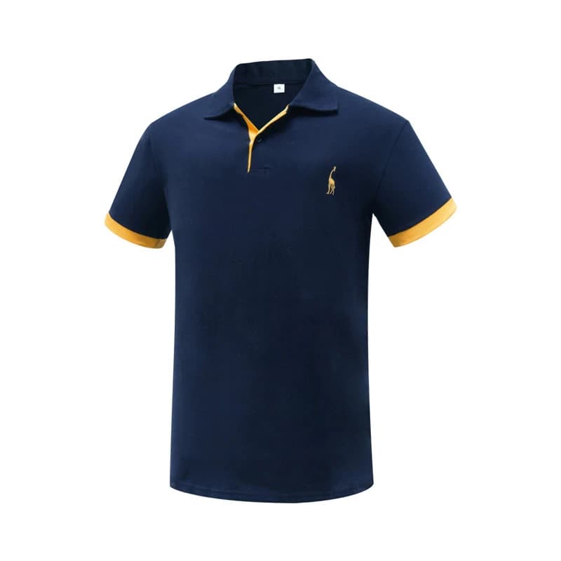 Europe size Summer Short Sleeve Solid Polo Shirt